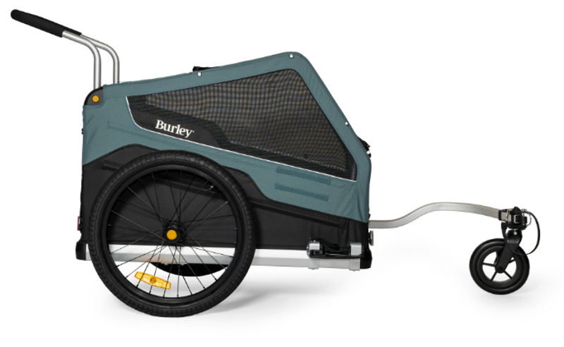 Burley Bark Ranger Pet Bike Trailer in Black and Blue -1